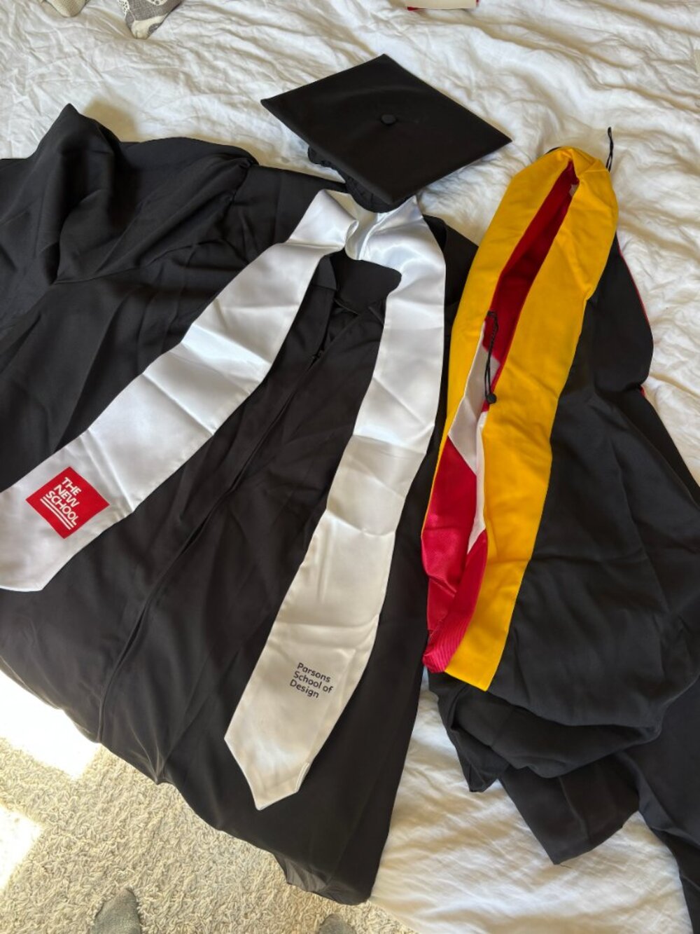 Graduation Gown set from Oak Hall (+ accessories etc Parsons School of Design)